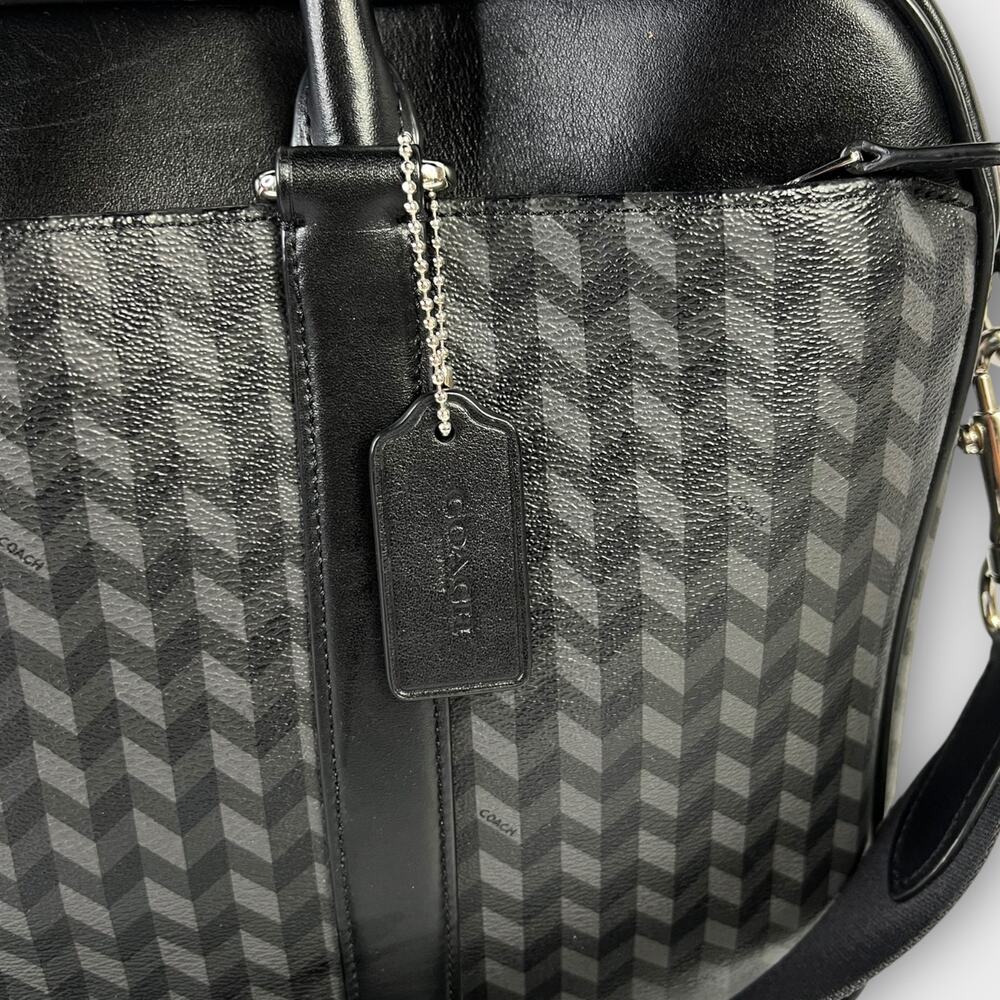 Coach Perry Slim Briefcase in Herringbone Canvas - Picture 11 of 14